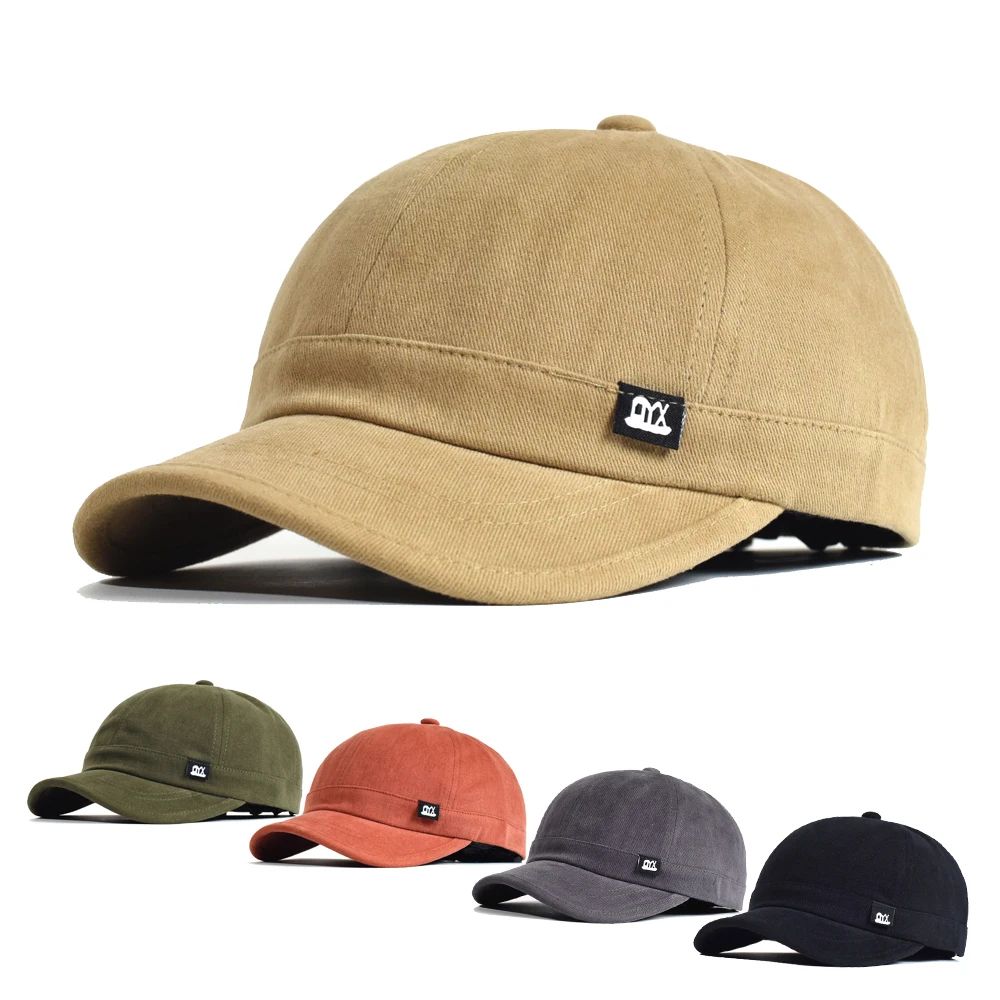 Vintage Short Brim Cotton Baseball Cap