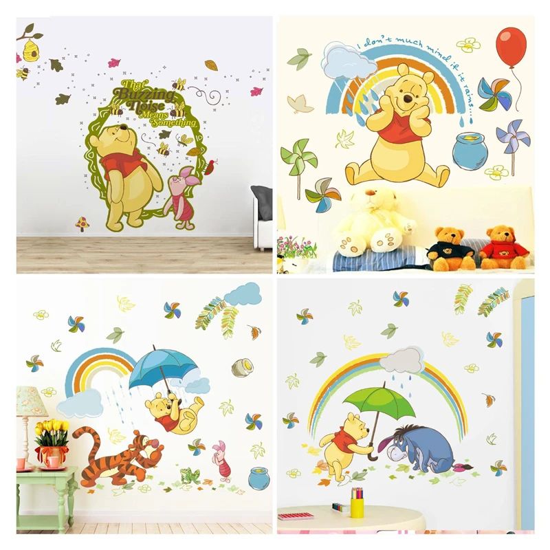 Cartoon Bear Wall Sticker for Kids Room Bedroom and Nursery Decor