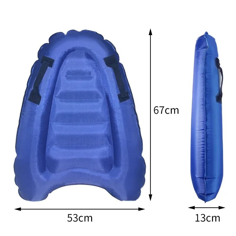 Inflatable Floating Bed Oxford Cloth Water Lounger Surfboard Style Pool Float for Lake Beach and Swimming Fun