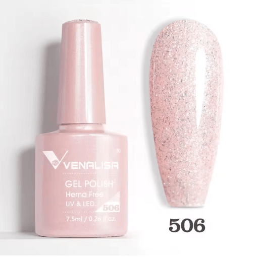 Venalisa HEMA and TPO Free Glitter Gel Nail Polish Jelly Pink Nude Collection
