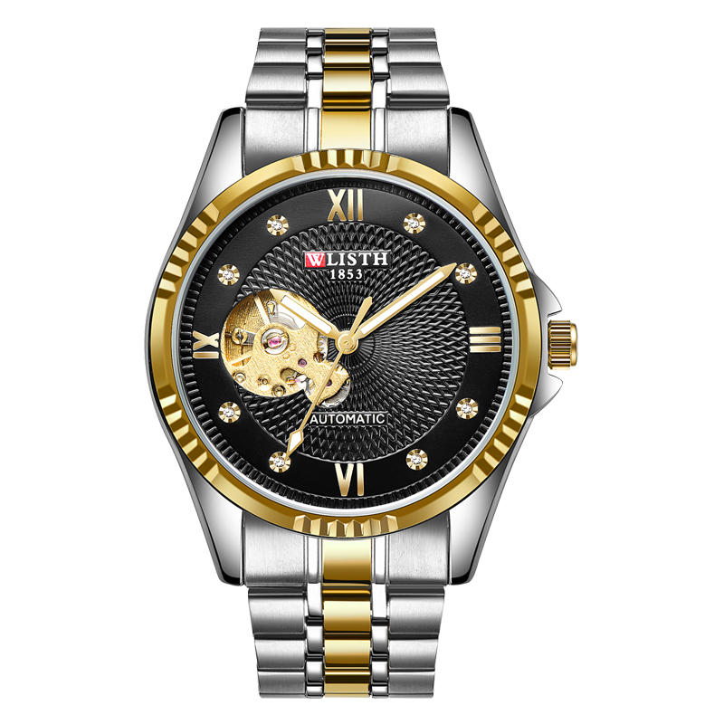 Business Personality Trend Mechanical Mens Steel Band Watch