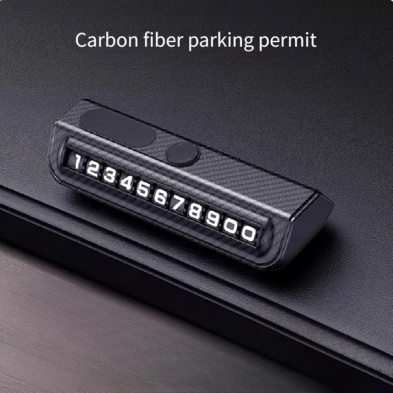 Temporary Parking Number Plate with Hidden Car Phone Number Card, Dashboard Phone Holder & Emergency Car Safety Hammer