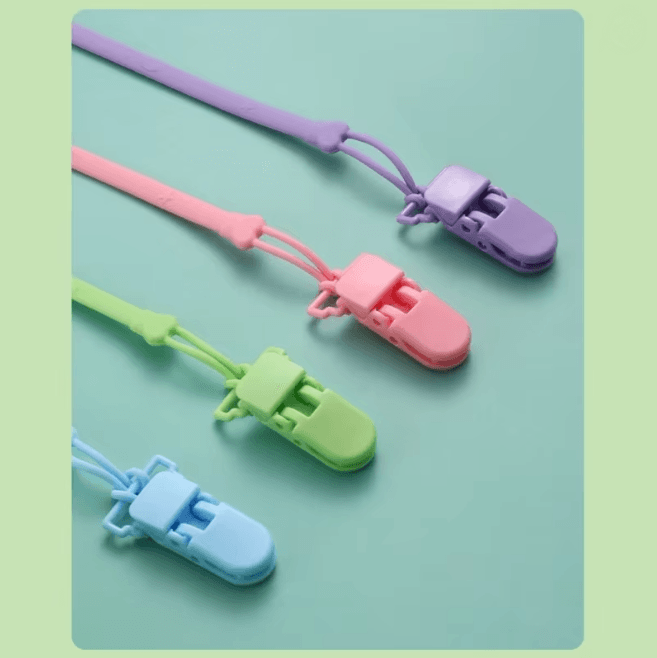 SilicoSecure Baby Pacifier Clip Silicone Teether Chain Holder