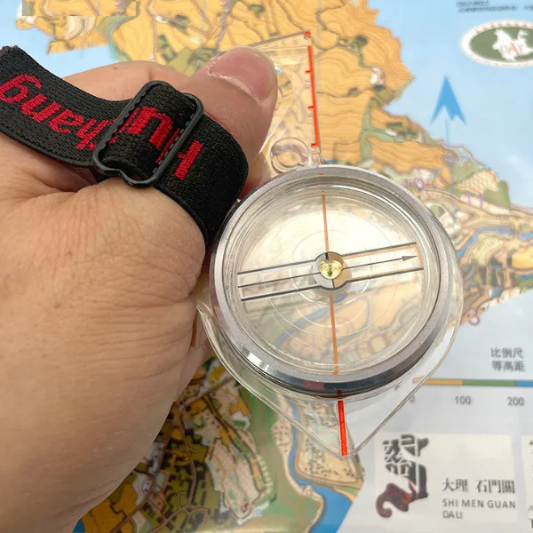 Orienteering Compass Clear Baseplate Compass for Hiking and Map Reading