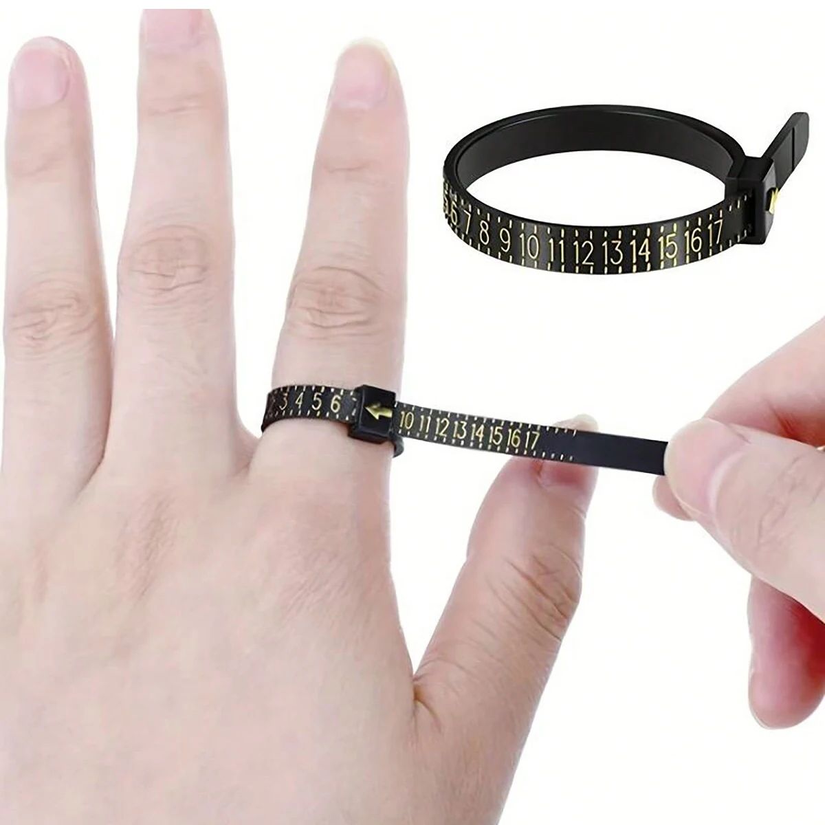 Adjustable Ring Size Measuring Tool – Professional Finger Sizing Instrument for Men & Women