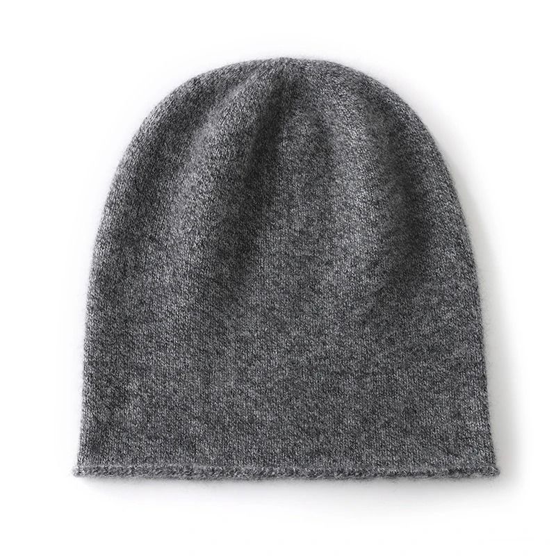 100% Pure Cashmere Knitted Beanie Hat – Ultra-Soft Winter Warmth