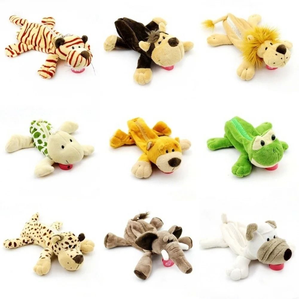 Plush Forest Animal Pencil Bag – Creative Kawaii Storage Case – High-Yield Stationery Interaction Hub