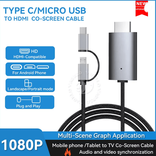 LD39 Wireless Screen Mirroring TV Stick Type C to HDMI Streaming Adapter