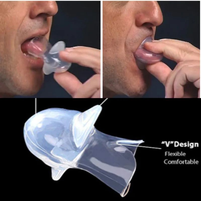 Silicone TongueGuard Anti Snoring Device – Comfortable Tongue Retaining Sleep Aid Mouthpiece