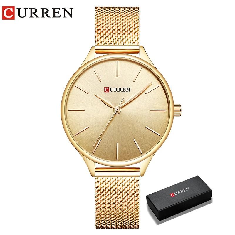 Elegant Matte Dial Mesh Strap Watch – Luxury Stainless Steel Japanese Quartz Timepiece with Premium Display Box