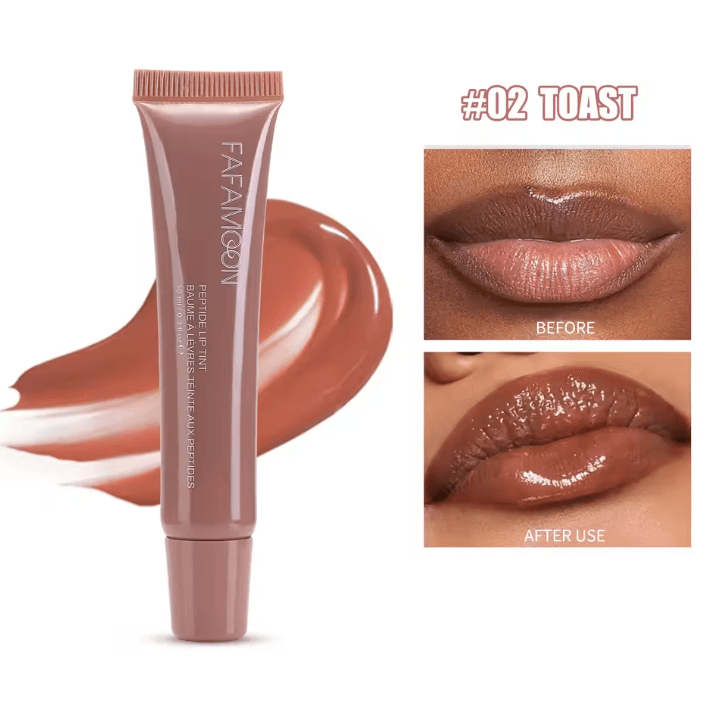 Soft Tube Plumping Lip Oil Gloss – Nude Brown Moisturizing Shine