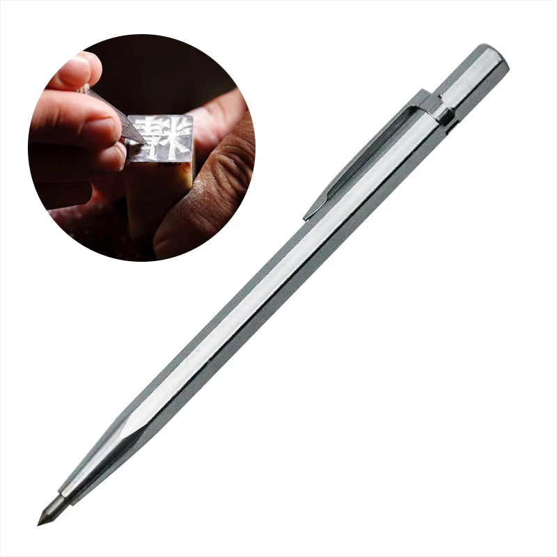 Diamond Metal Marking Engraving Pen, Tungsten Carbide Nib Stylus for Glass, Ceramic, Metal, Wood