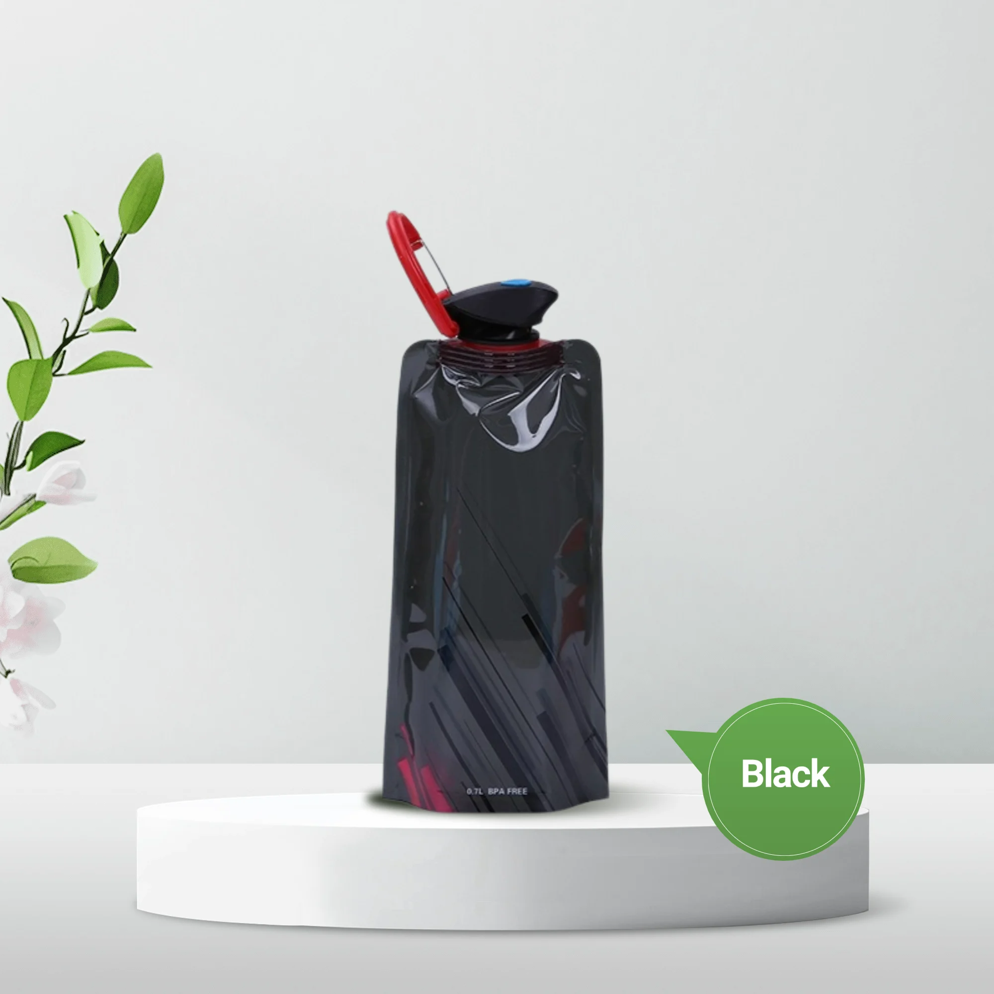 Flexible Reusable Travel Water Bottle, Soft Flask, Plastic Water Pouch