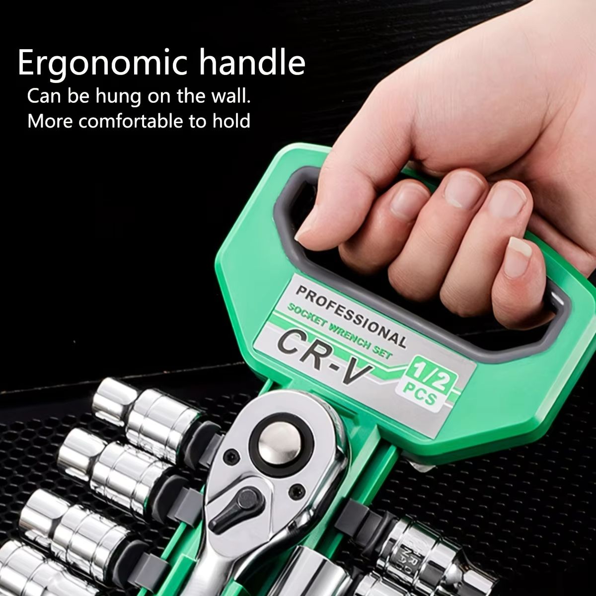 1/4 Inch Ratchet Socket Wrench Set – Compact Mechanic Tool Kit with Quick Release Handle & Extension