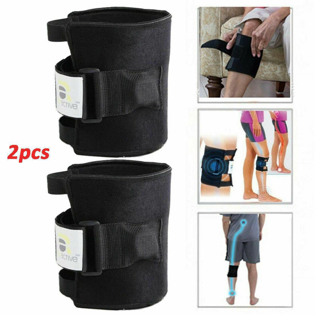 Sciatic Nerve Knee Brace Magnetic Therapy Stone, Back Pain Knee Acupressure Strap Relieve Tension Pad