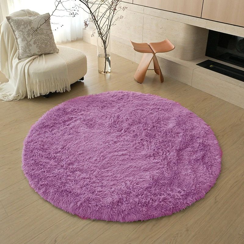 Soft Fluffy Kids Play Rug Round Nursery Carpet