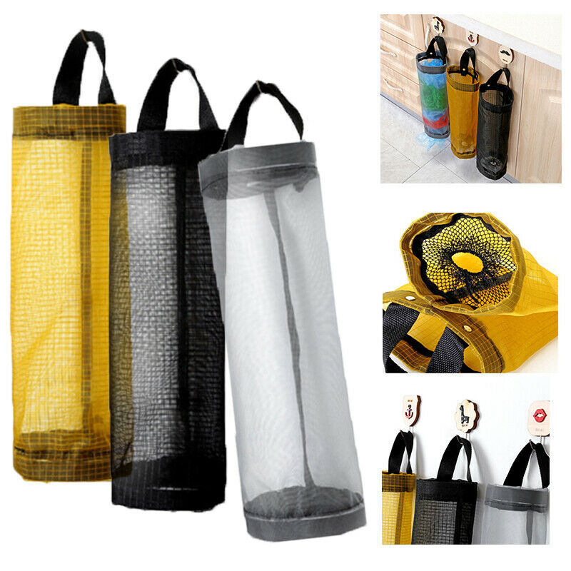 1PCS Plastic Bag Holder Dispenser, Hanging Storage for Trash Garbage Bags, Space-Saving Kitchen Organizer