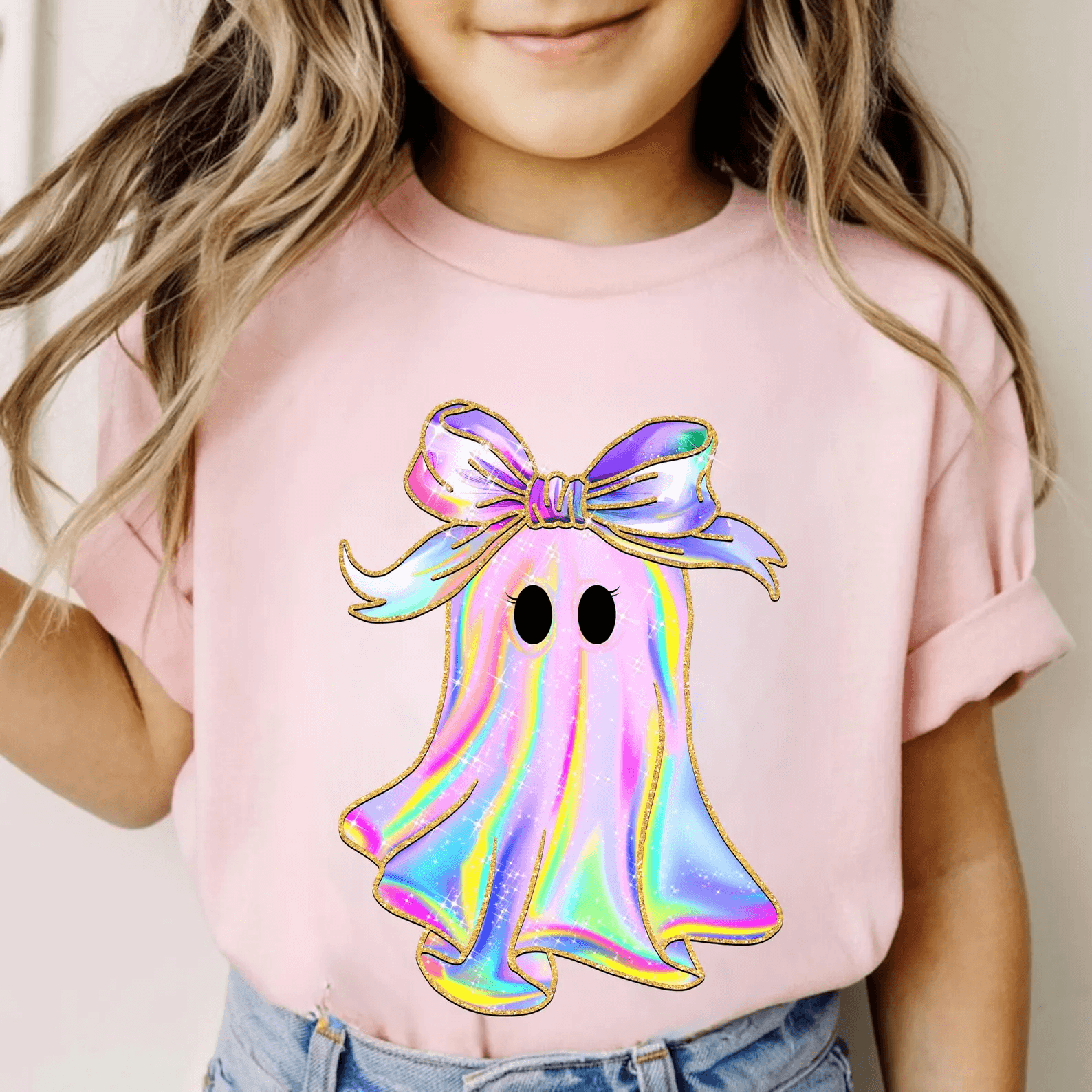 Halloween Girls Ghost Shirt Toddler Tee