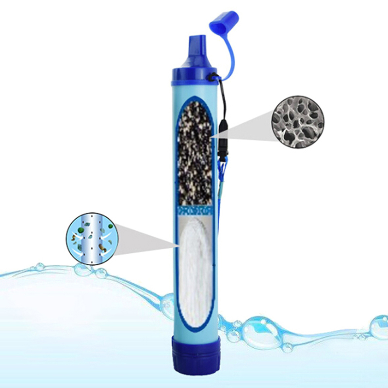 Portable Outdoor Water Filter Straw Hiking & Survival Water Purifier for Clean Drinking Water