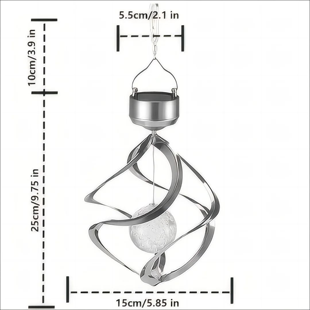 Solar Powered Wind Chime Pendant Light