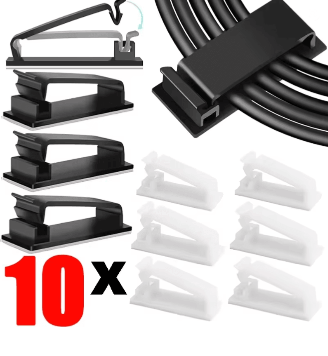 Self Adhesive Cable Holder Clip Desktop Wire Organizer for PC and USB Cords