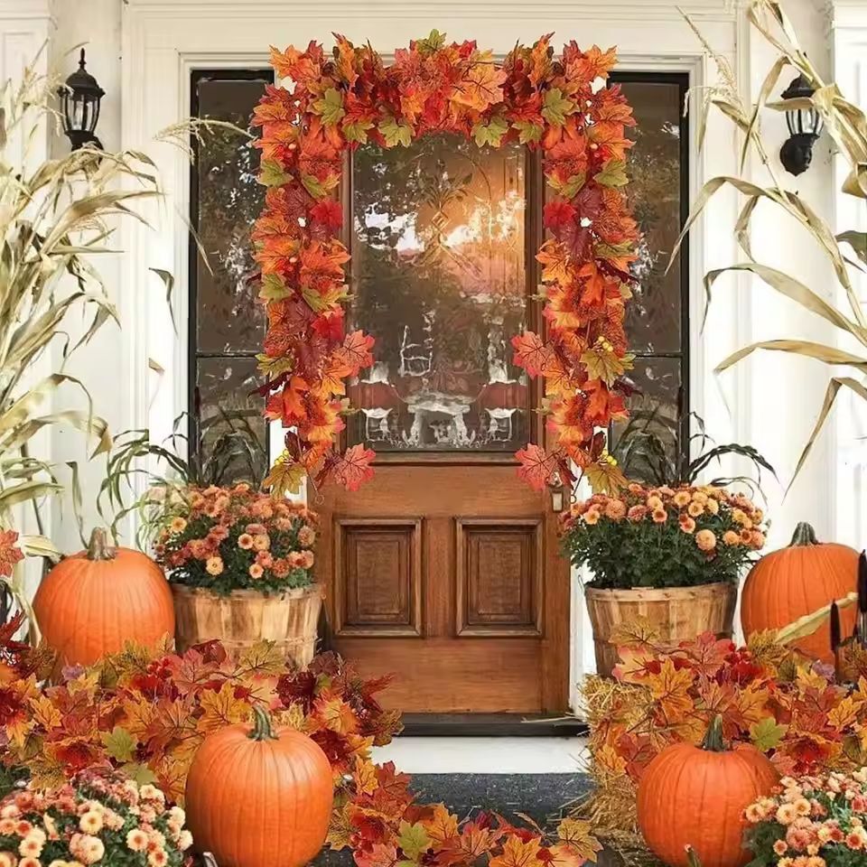 Harvest Glow Maple & Fruit Vine Garland