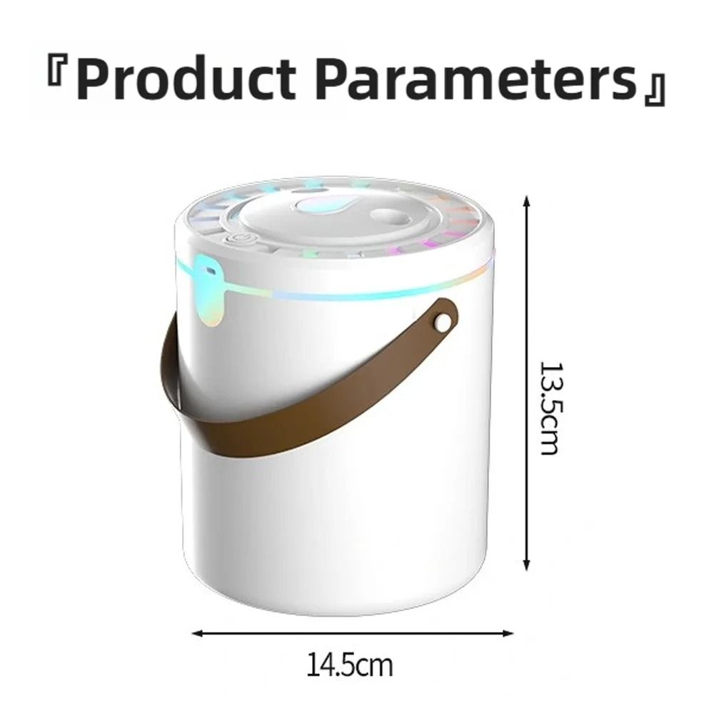 Portable 2L Humidifier with Dual Spray Aromatherapy Diffuser and Ambient Light