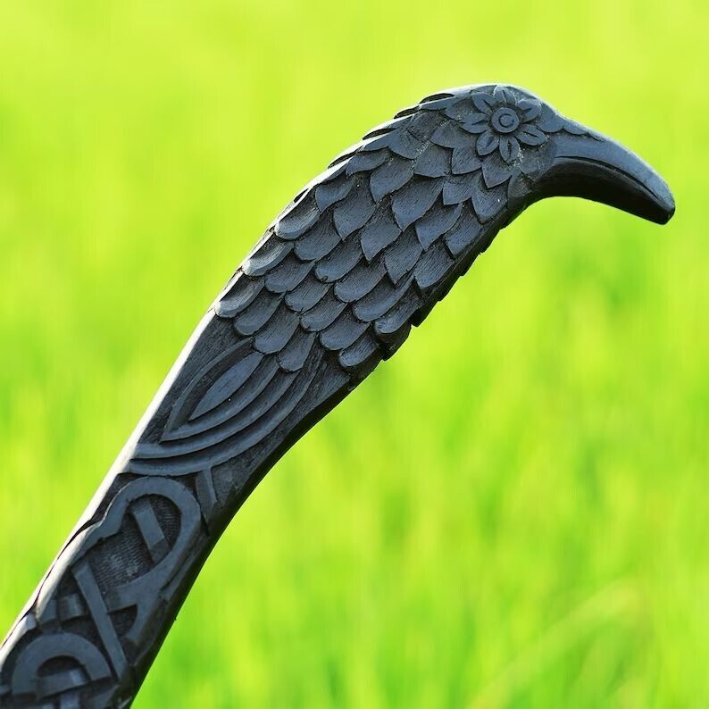 Hand-Forged Viking Axe | 22 High Carbon Steel Blade with Burned Ash Wood Handle | Razor Sharp Edge & Leather Sheath