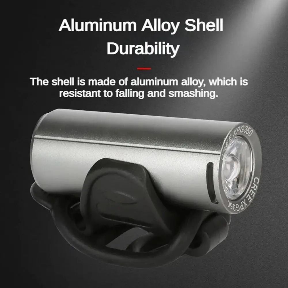 XPG LED Bike Light USB Rechargeable 350 Lumens Front Bicycle Headlight Waterproof Cycling Flashlight
