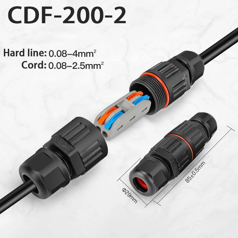 IP68 Waterproof Wire Connector 2/3 Pin Solderless Quick-Connect for Outdoor LED Wiring