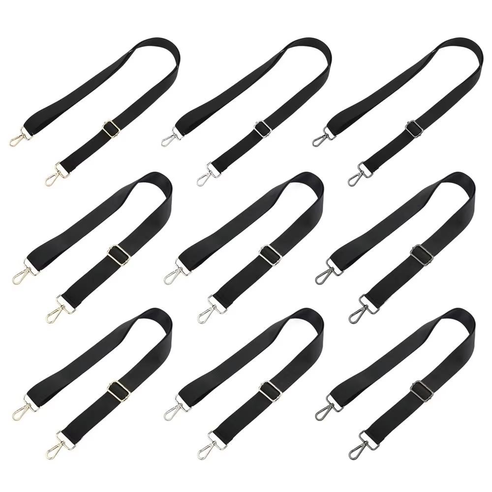 FlexStrap Adjustable Black Nylon Shoulder Bag Strap – Detachable Replacement Belt for Handbags, Crossbody & Messenger Ba