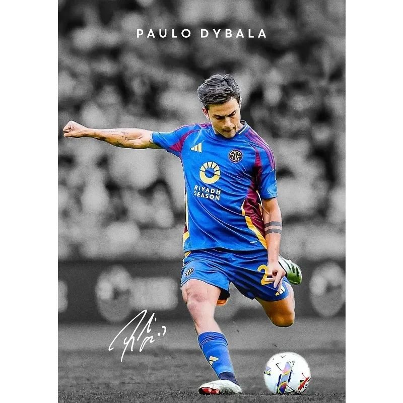 Modern Soccer Player Canvas Wall Art Football Poster Print