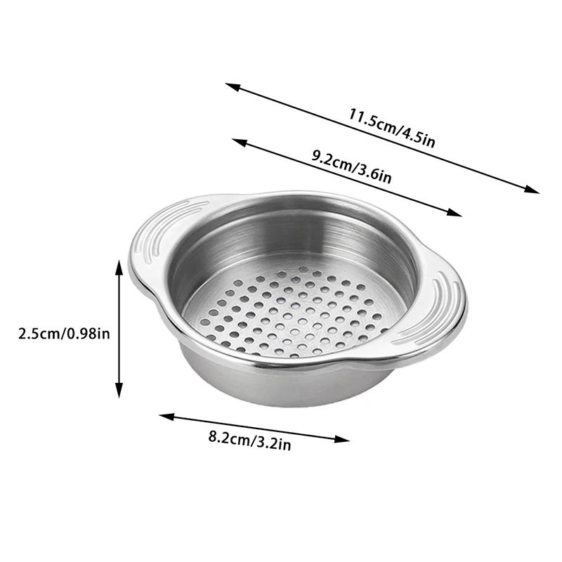 Stainless Steel Food Can Strainer Sieve, Tuna Press Lid Oil Drainer Remover, Dishwasher Safe Design
