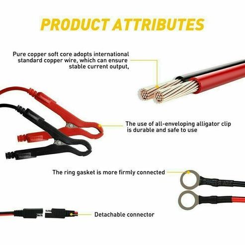 Automatic Smart Battery Charger, Car Auto Trickle Maintainer, Multi-Protection Features