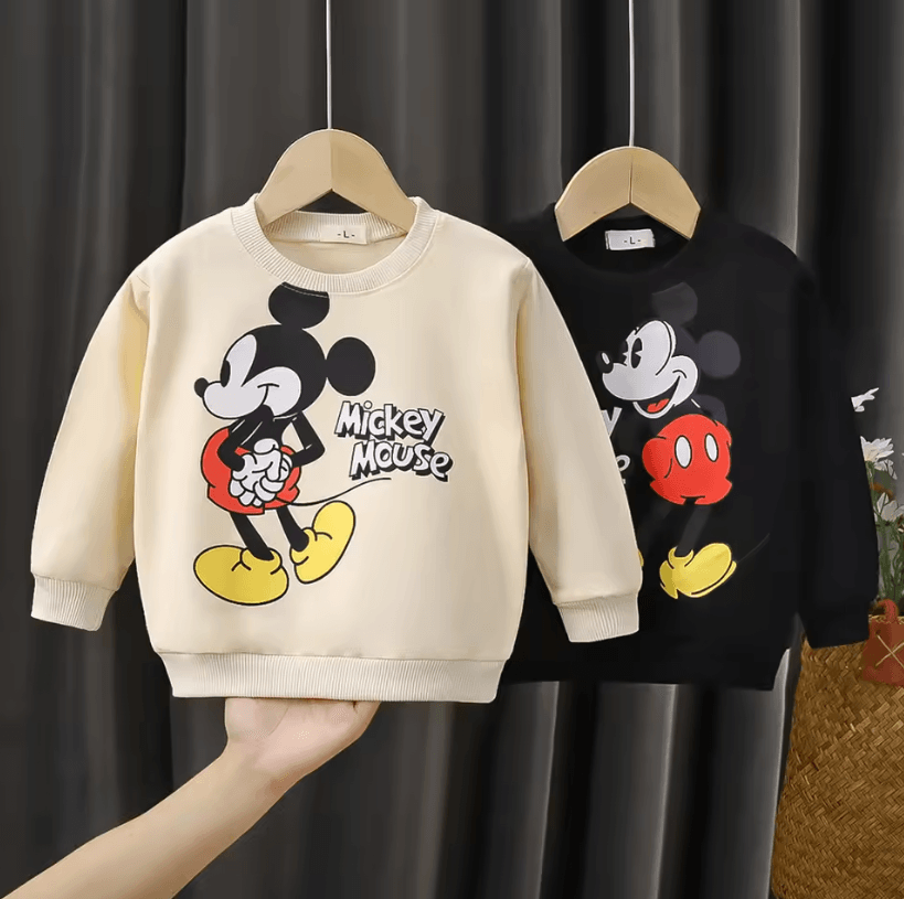 Cartoon Mickey Baby Sweatshirt Long Sleeve Toddler Cartoon Pullover Sweater