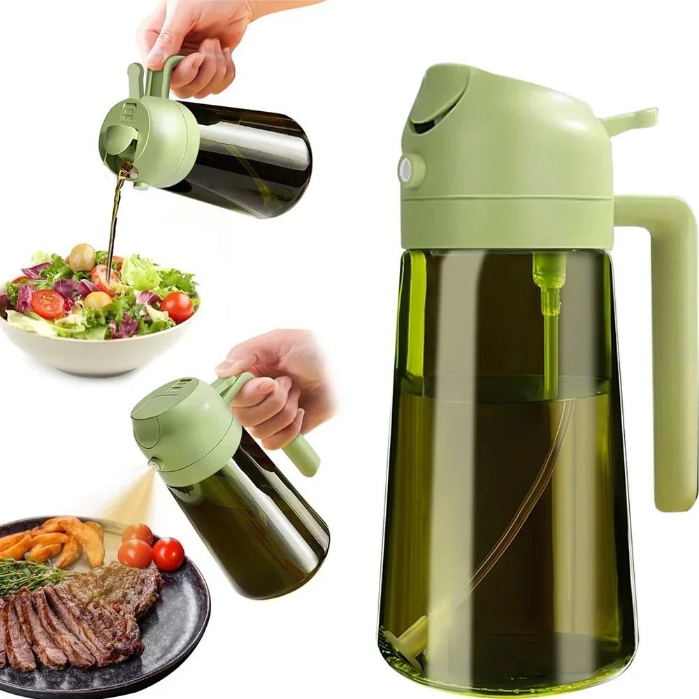 Dark Glass Olive Oil Sprayer and Dispenser Bottle
