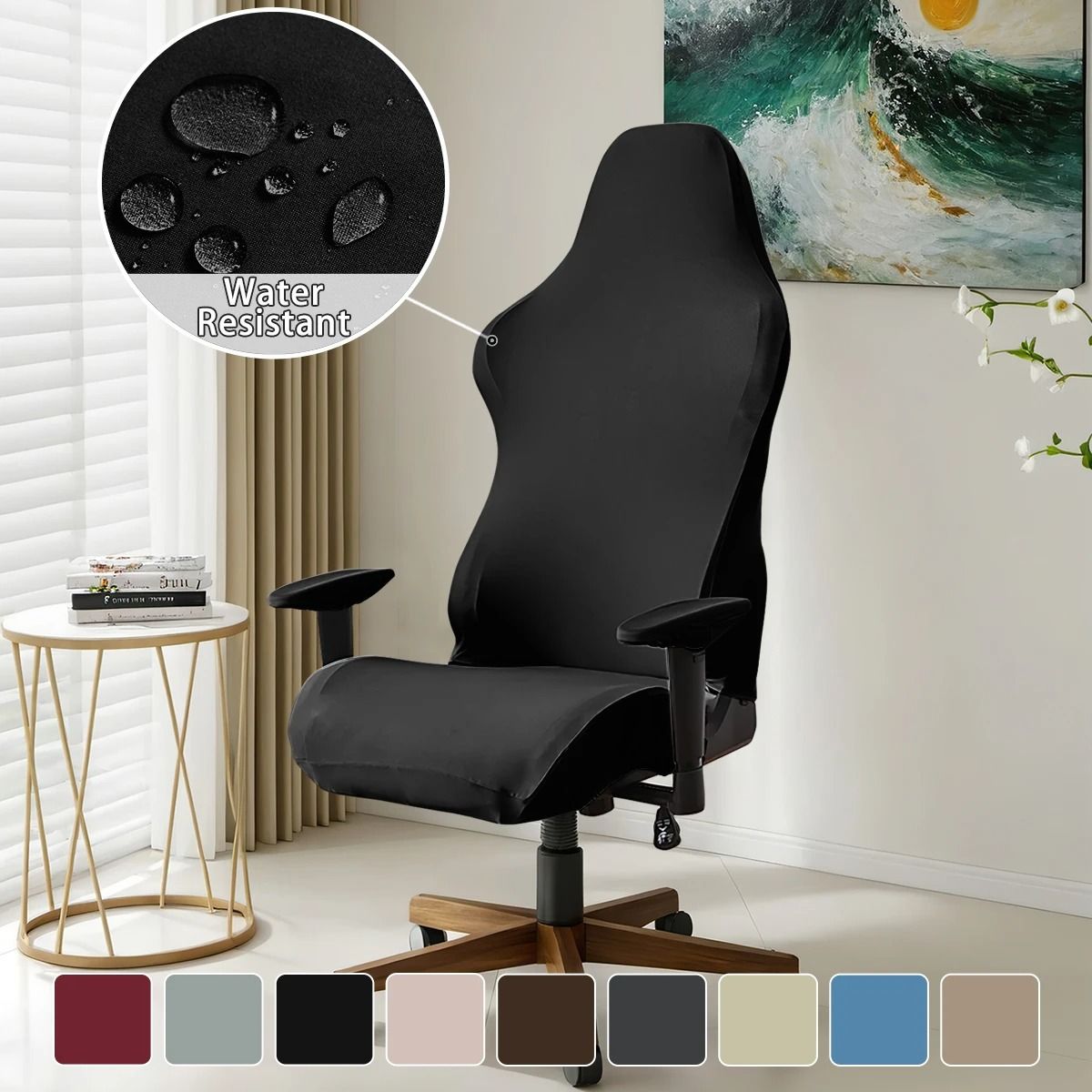 Set of 4 Elastic Milk Silk Gaming Chair Covers