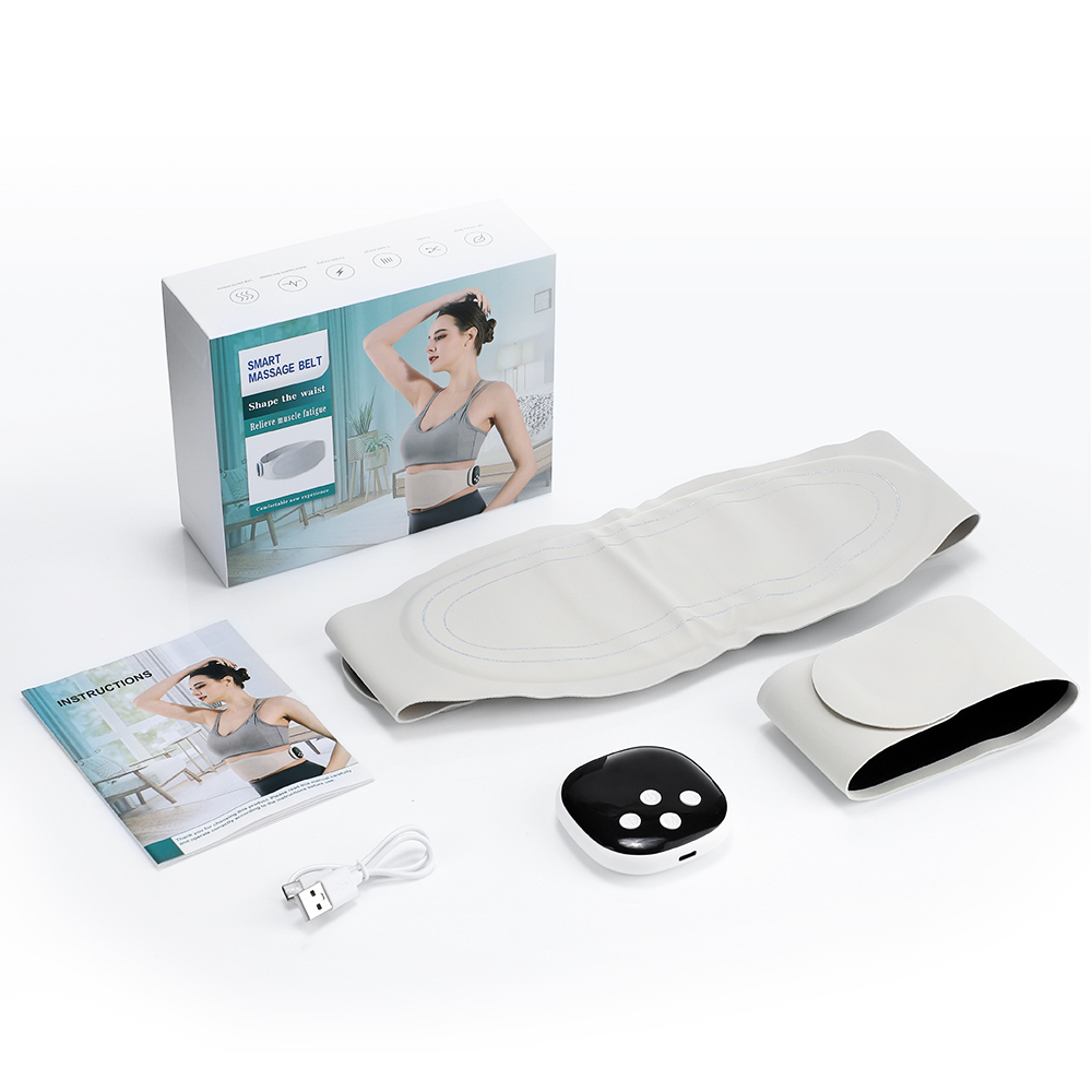 Lower Back Toning Belt, Electric Waist Massager, Muscle Relax Hot Compress, Vibration Belly Exercise, USB Rechargeable