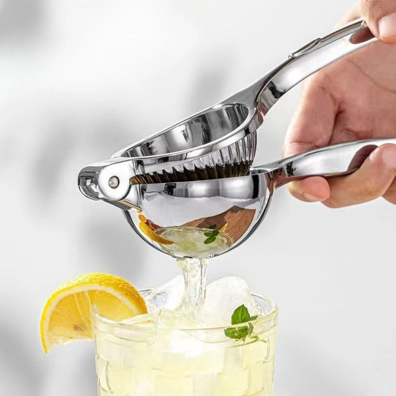 Fruit Pressing Squeezer, Manual Juicer Stainless Steel Processor, Lemon Clip Kitchen Accessories
