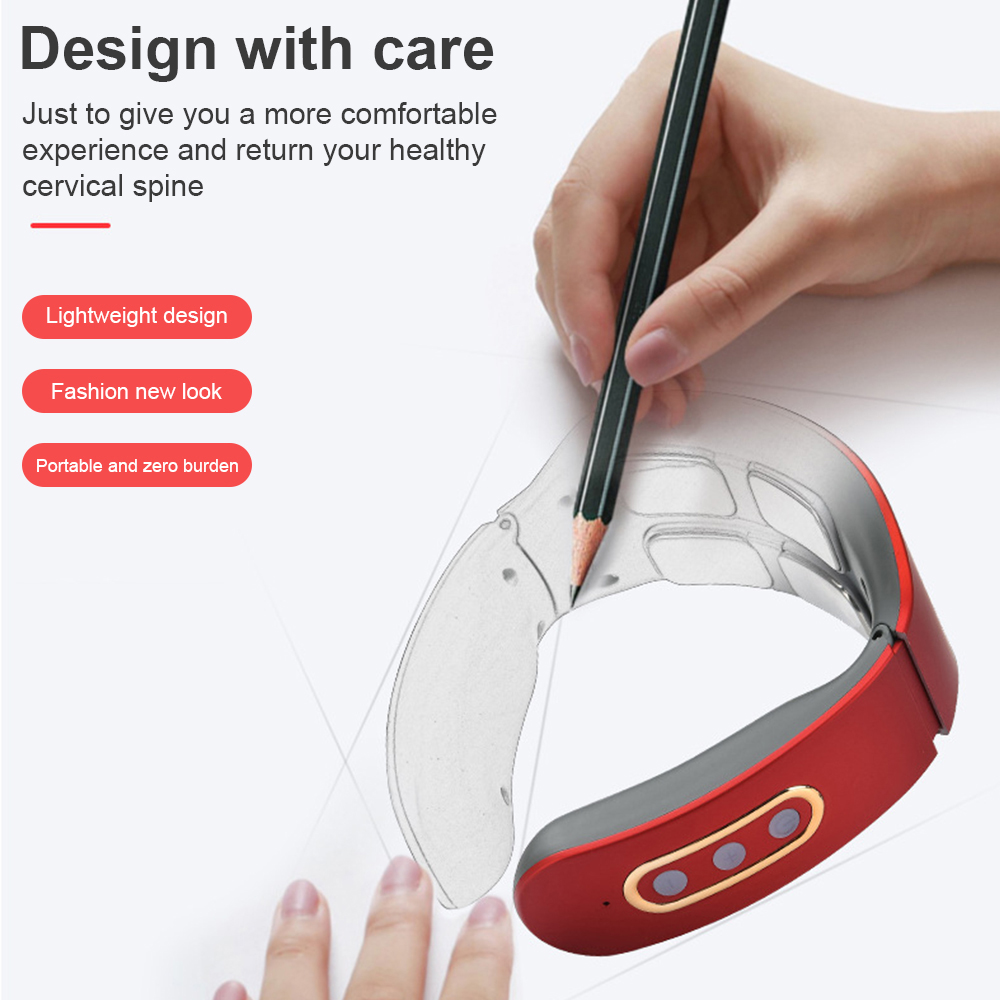 Adjustable Heat Cervical Vertebra Relax, Electric Neck and Shoulder Pulse Massager, Pain Relief Kneading Machine