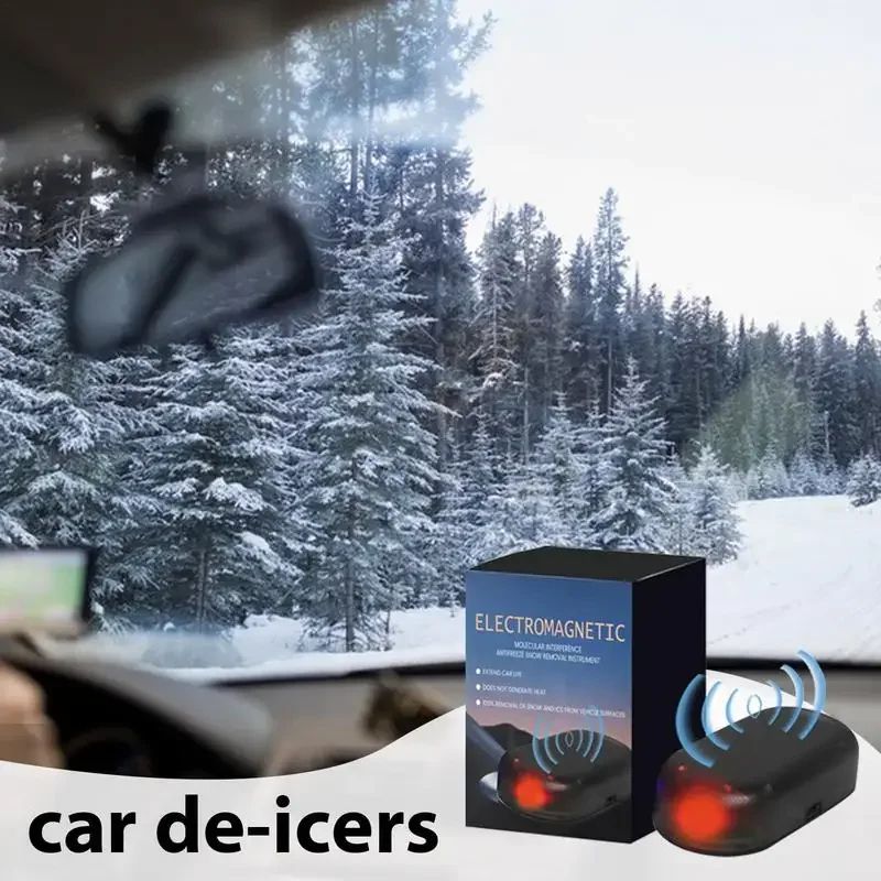 Solar Car De-Icer & Anti-Theft Warning Light – Electromagnetic Windshield Defroster Device (Solar + USB)