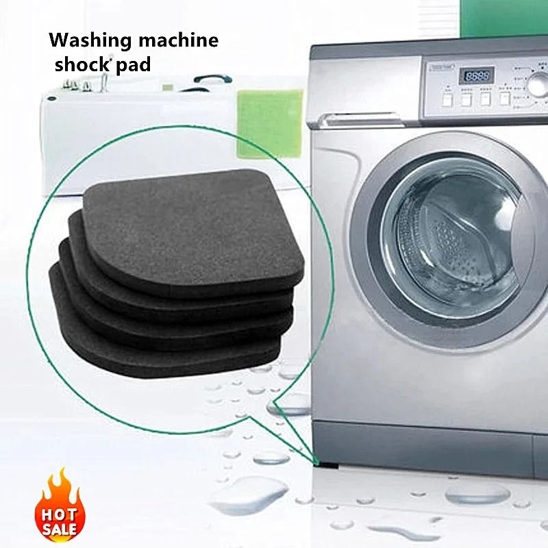 Anti Vibration Washing Machine Pads Non Slip Shock Absorbing Feet Mats Set