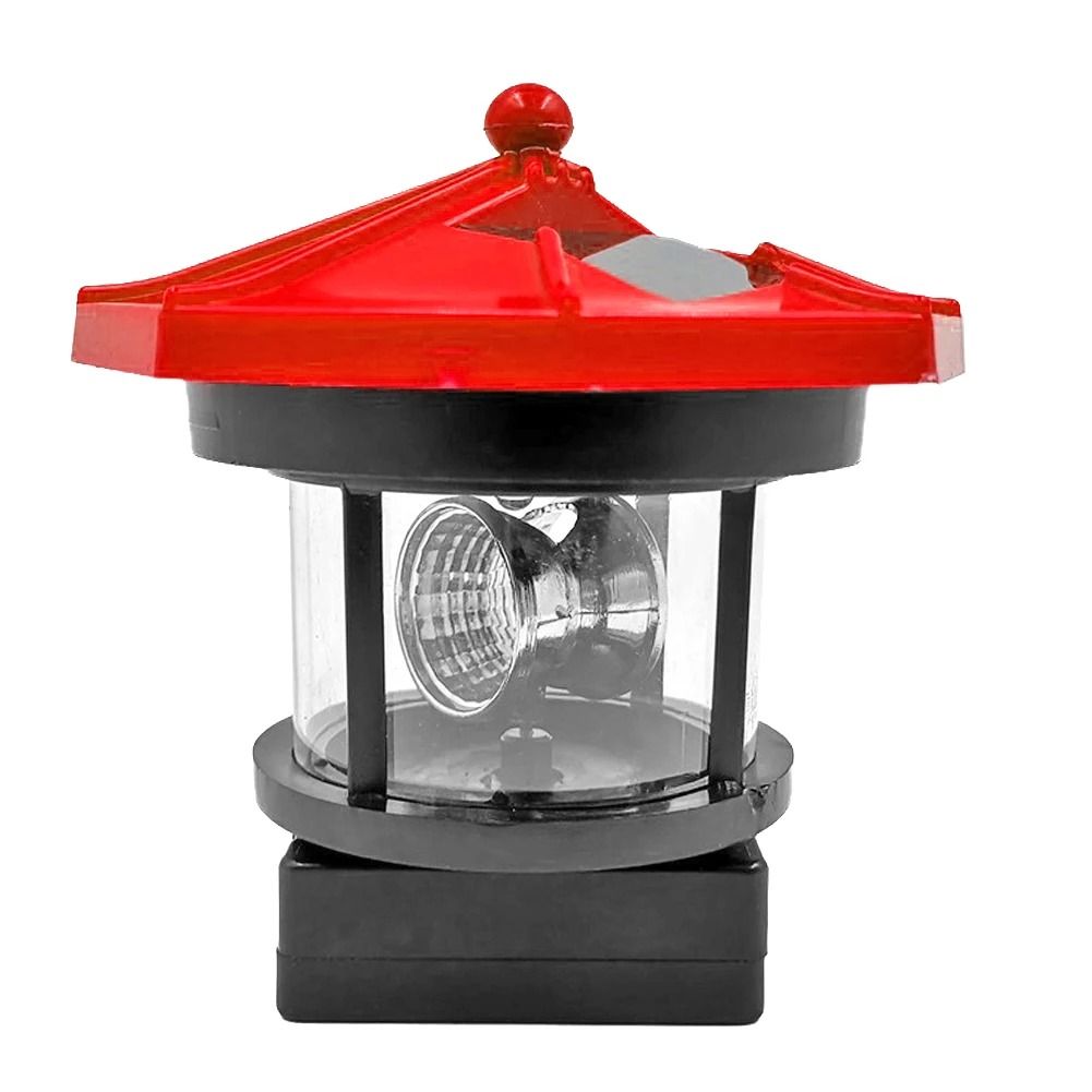 Lighthouse Shape Solar LED Rotating Beacon