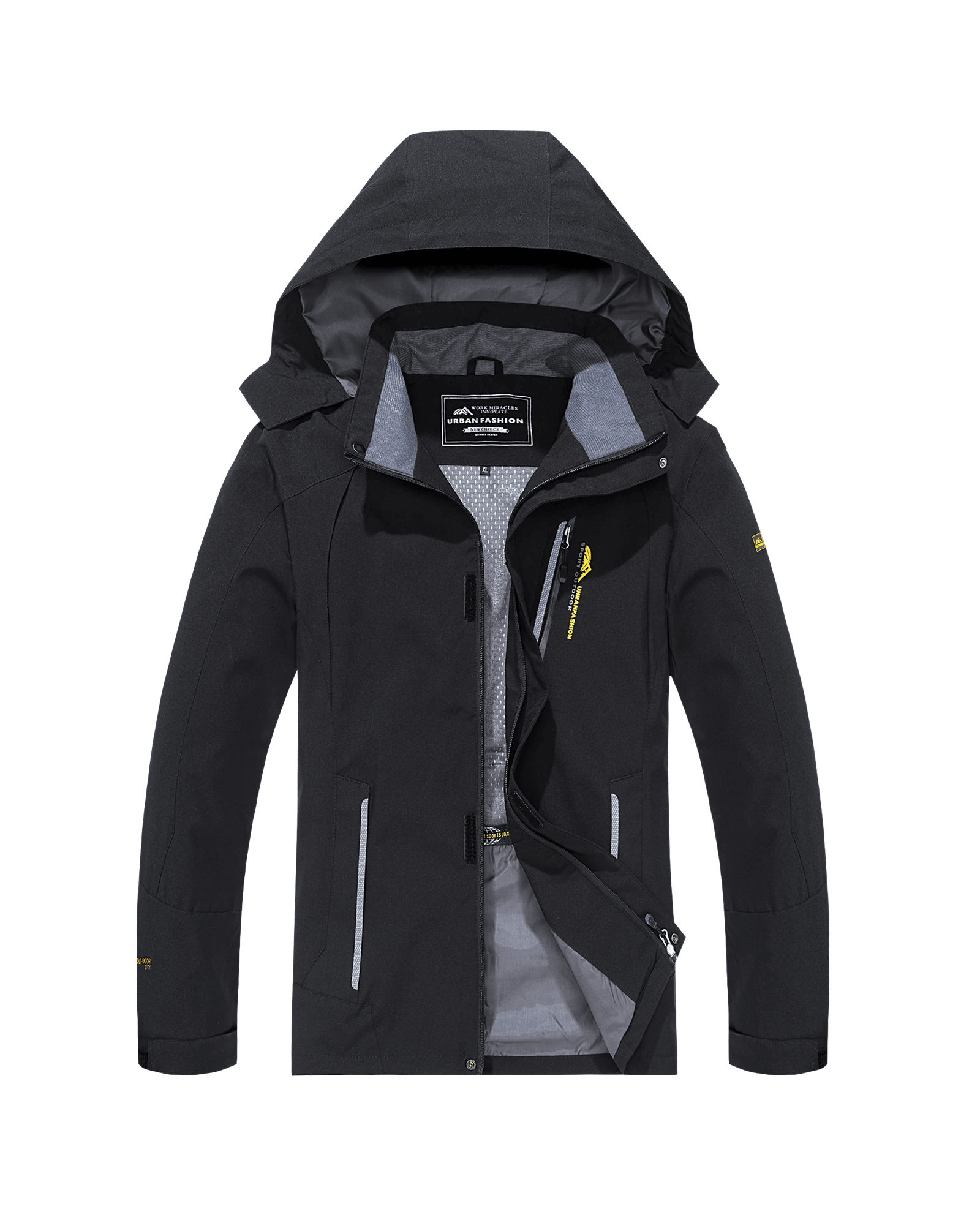 Mens Waterproof Hiking Jacket Windproof Outdoor Camping and Trekking Coat