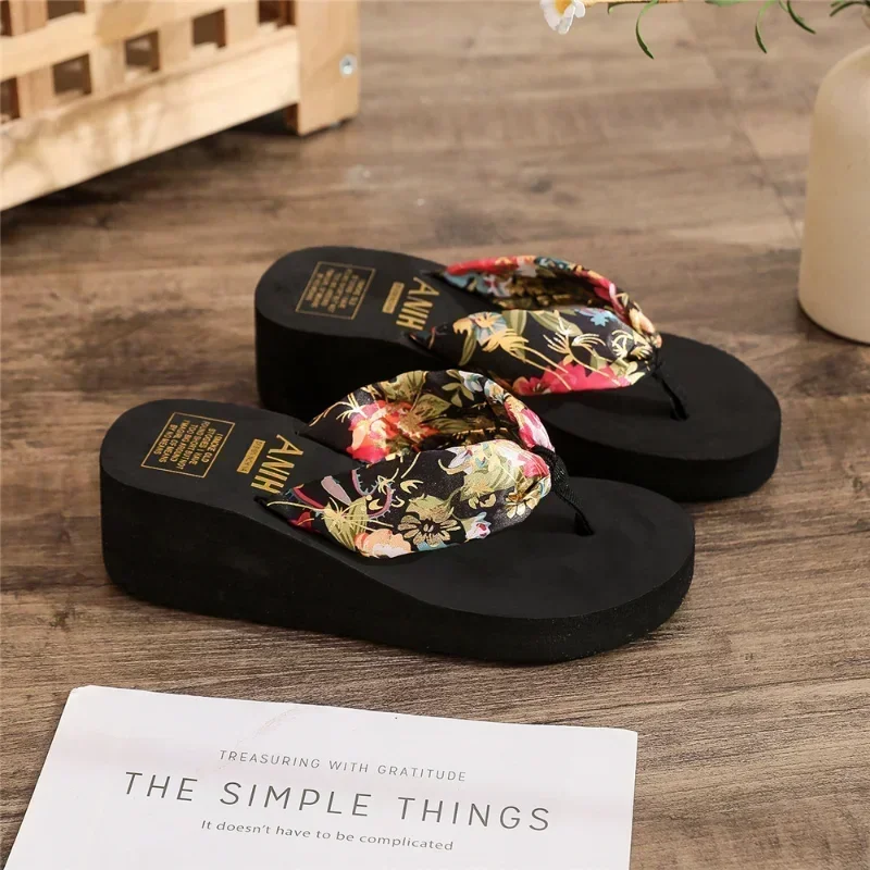 Summer Women Shoes, Casual Flip Flops, Fashion Wedges Sandals, Platform Slippers for Beach