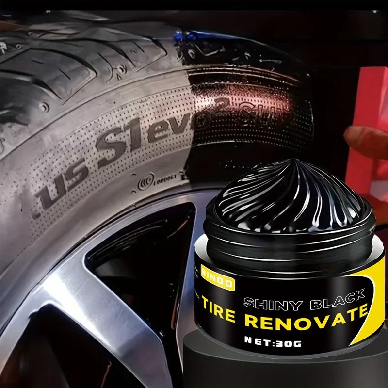 Grade Deep-Black Shiny Tire Wax & Sidewall Restorer