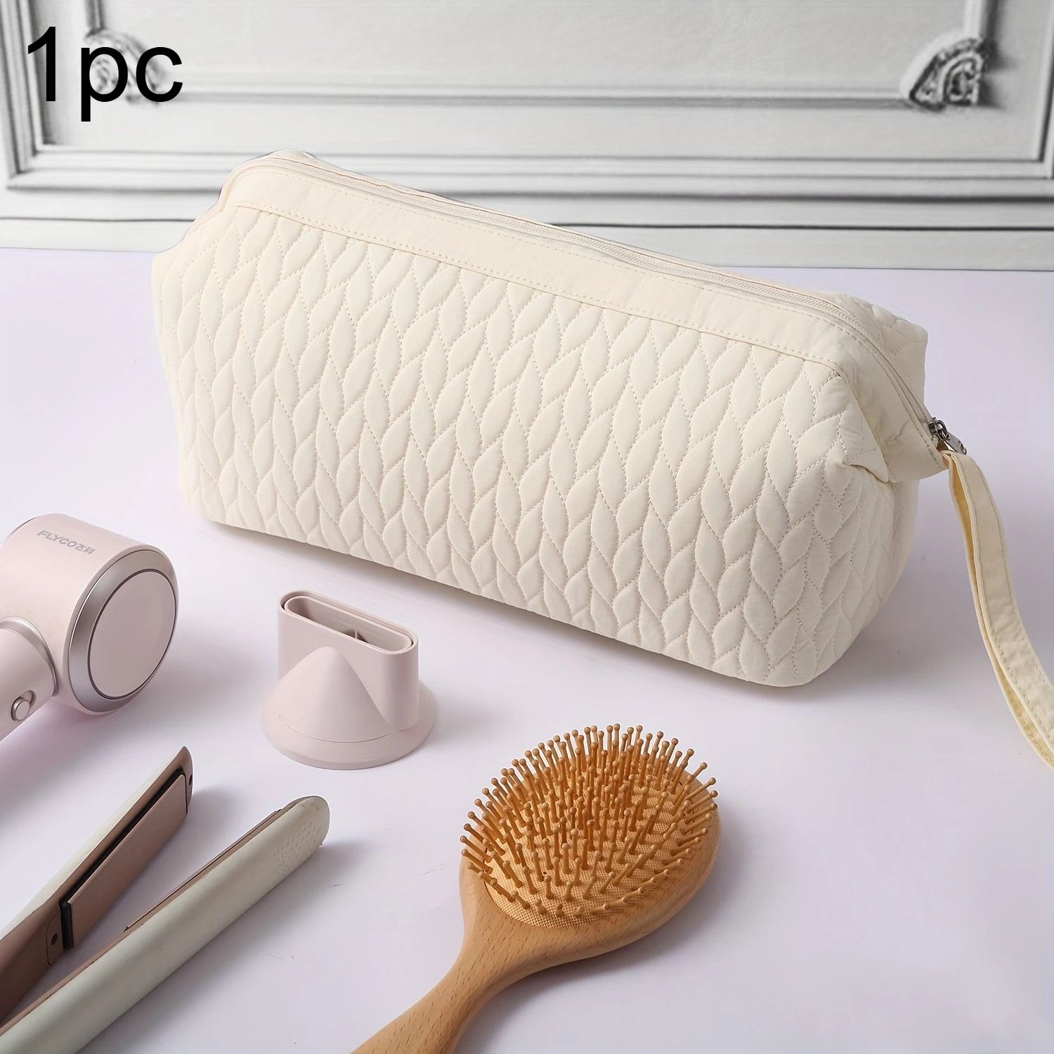 Portable Hair Dryer Storage Bag Travel Hair Tool Organizer for Curling Iron and Accessories
