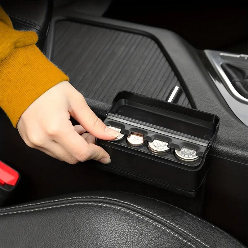 Car Coin Holder Change Organizer Compact Money Dispenser