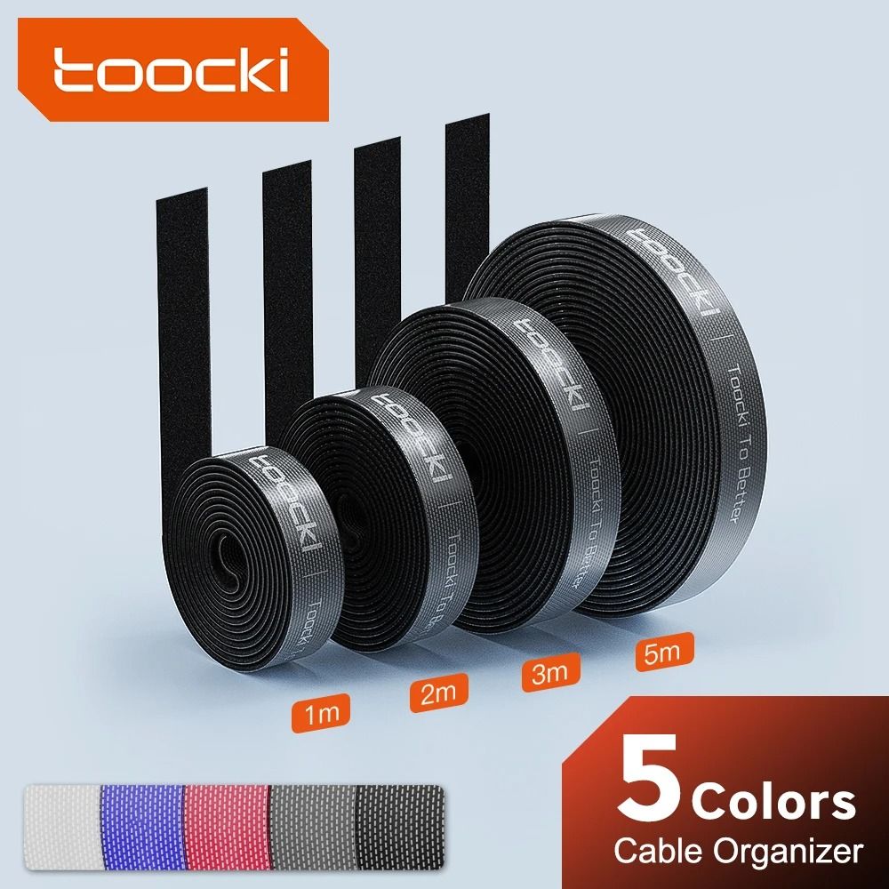 Toocki 5m Cable Organizer Roll – High-Performance Free-Cut Wire Winder & Universal Cord Management