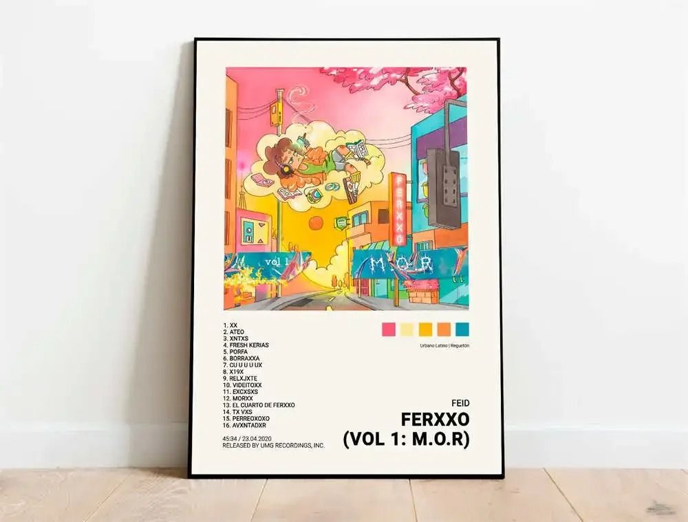 Latin Rap Music Poster Canvas Album Cover Aesthetic Wall Art Print